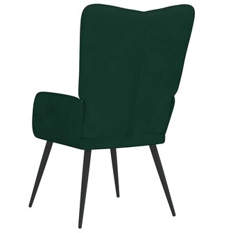 Relaxstoel fluweel donkergoen 5