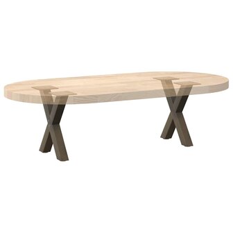 Salontafelpoten 2 st X-vormig 30x(30-31) cm staal naturel 7