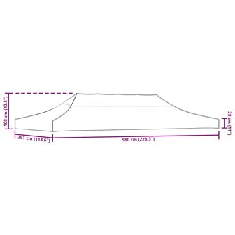 Partytentdak 270 g/m&sup2; 6x3 m geel 6