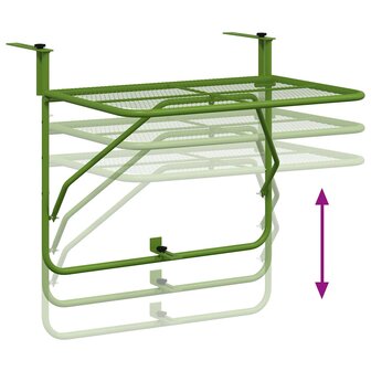 Balkontafel 60x40 cm staal groen 8