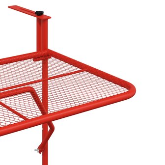 Balkontafel 60x40 cm staal rood 9