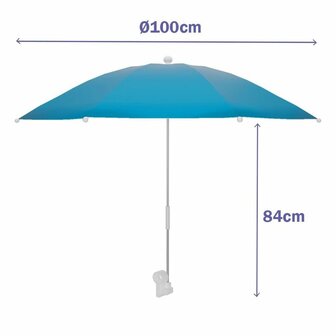 Parasol Marbueno Blauw 2