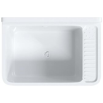 Spoelbak wandgemonteerd 60x40x28 cm hars wit 7