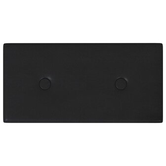 Wandhoofdbord 12 pcs Zwart 30 x 15 cm Nep Leer 2