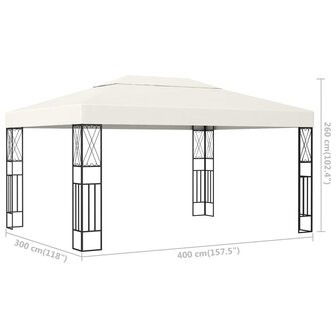 Prieel 3x4 m stof cr&egrave;me 6