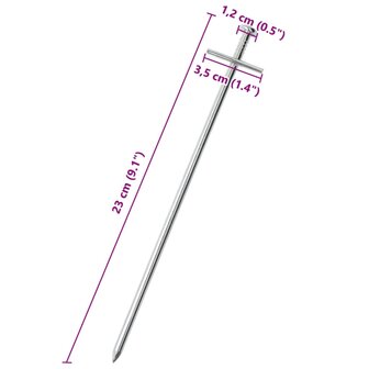 Tentharingen 24 st &Oslash;6 mm 23 cm gegalvaniseerd staal 5