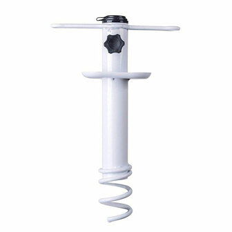 Marbueno Parasol Suction Staal Wit 35,5x15x6 cm Strand en Tuin 10506 1