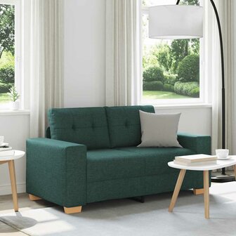 Loveseat Sofa Donkergroen 160x77x82 cm Stof 1