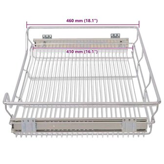 Draadmanden uittrekbaar 2 st 800 mm zilverkleurig 9