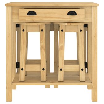 3-delige Barset massief grenenhout 4