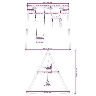 Schommelset met schommel en trapeze 10