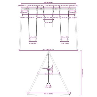 Schommelset met schommels en trapeze 10