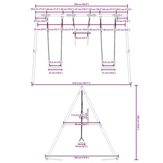 Schommelset met schommels en trapeze 10
