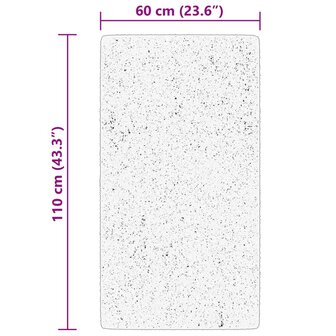 Vloerkleed HUARTE laagpolig zacht wasbaar 60x110 cm zwart 10