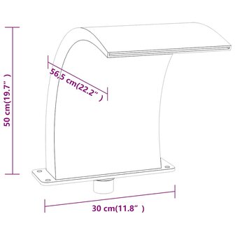 Zwembadfontein met RGB LED&amp;apos;s 50 cm acryl 12
