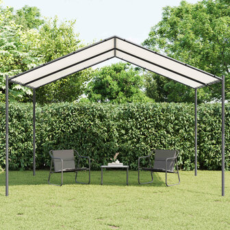 Prieel Wit 4 x 4 x 2,6 m Staal en Polyester 1
