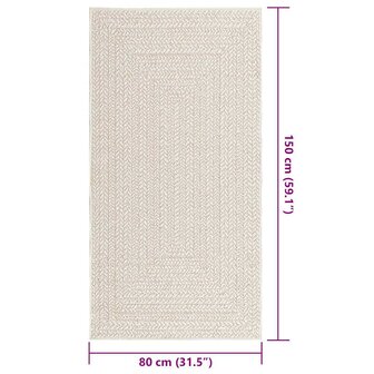Vloerkleed ZIZUR room binnen en buiten 80x150 cm jute look 9