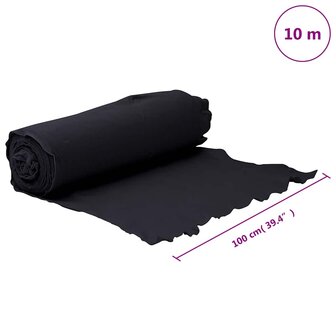 Geotextielmembraan 1x10 m polyestervezel zwart 10