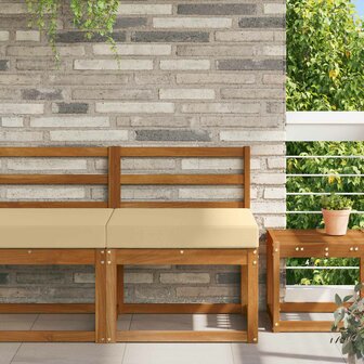 Buiten bankkussen Beige 60 x 60 x 8 cm Polyester 1