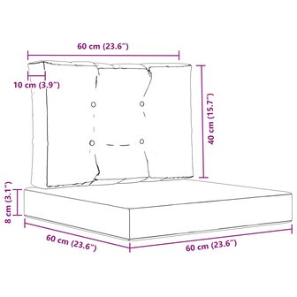 Buiten bankkussen 2 pcs Cr&egrave;me Polyester 11