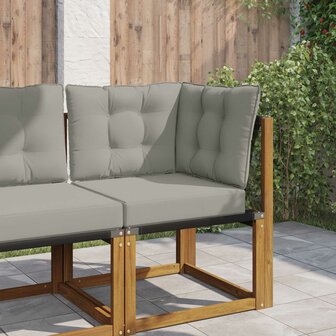 Buiten bankkussen 3 pcs Grijs Polyester 1