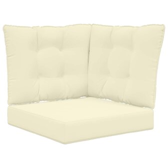 Buiten bankkussen 3 pcs Cr&egrave;me Polyester 2