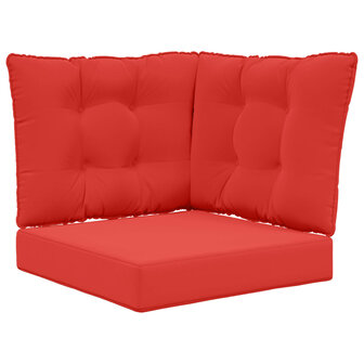 Buiten bankkussen 3 pcs Rood Polyester 2