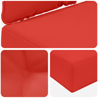 Buiten bankkussen 3 pcs Rood Polyester 8