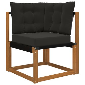 Buiten bankkussen 3 pcs Zwart Polyester 3