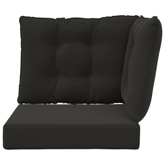 Buiten bankkussen 3 pcs Zwart Polyester 6