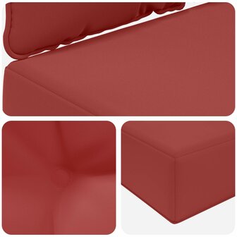 Buiten bankkussen 3 pcs Wijnrood Polyester 8