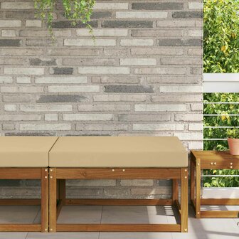 Buiten bankkussen Beige 80 x 80 x 8 cm Polyester 1