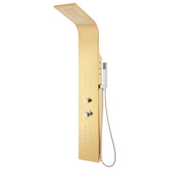 Douchepaneel gebogen roestvrij staal 201 goudkleurig 4