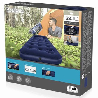 Bestway Luchtbed met ingebouwde voetpomp 185x76x28 cm 4