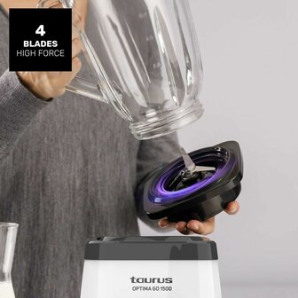 Blender Taurus 912471000 Wit Zwart 1500 W 1,5 L 4