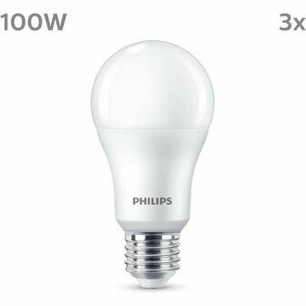 Ledlamp Philips A67 Wit E 100 W E27 3 Stuks (4000 K) 1
