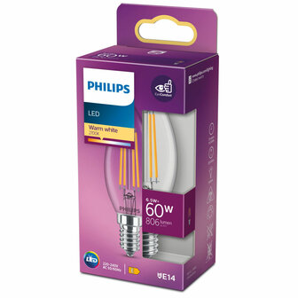 Ledlamp Kaars Philips Equivalent  E14 60 W Wit E (2700 K) 3