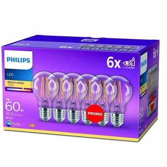 Ledlamp Philips Bombilla Transparant E 60 W (2700k) 1