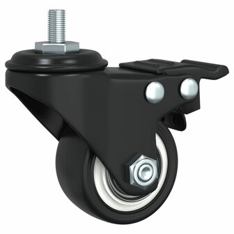 Zwenkwielen 4 stuks 35 mm ijzer zwart 4
