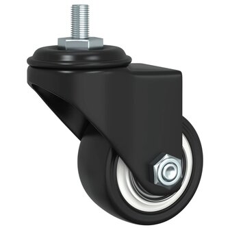 Zwenkwielen 4 stuks 35 mm ijzer zwart 5