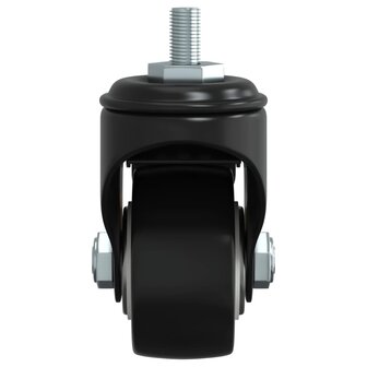 Zwenkwielen 4 stuks 35 mm ijzer zwart 6