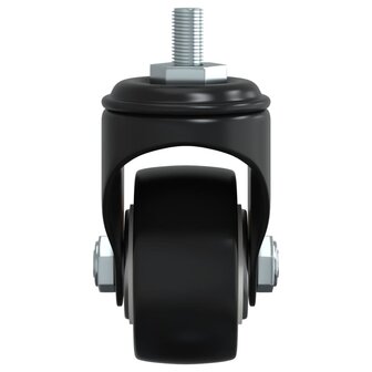 Zwenkwielen 4 stuks 35 mm ijzer zwart 7