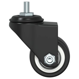 Zwenkwielen 4 stuks 35 mm ijzer zwart 9