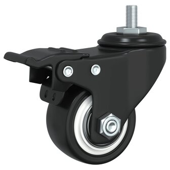 Zwenkwielen 4 stuks 35 mm ijzer zwart 10