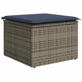 Bankstel 4 pcs Grijs poly rattan 6