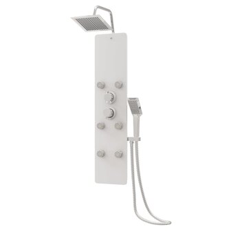 Douchepaneel 25x47,5x130 cm glas wit  3