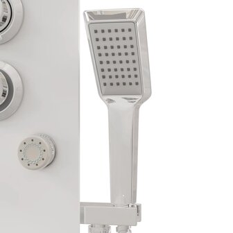 Douchepaneel 25x47,5x130 cm glas wit  8