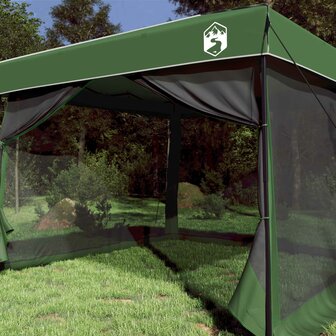Camping Tent Set met dak met opslag 2 pcs Groen Taffeta en Stof 3
