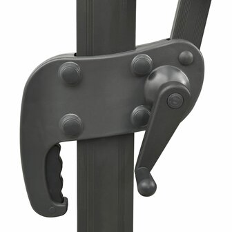 Zweefparasol met paal en LED-verlichting 300 cm antracietkleur 8