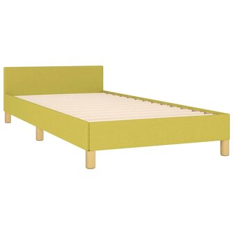 Bedframe zonder matras 100x200 cm stof groen 4